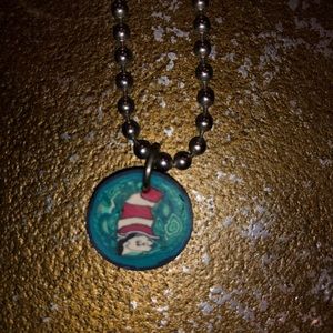 Dr. Seuss Cat & The Hat Clay Ball & Chain Necklace